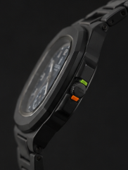Vegax Crystal Women's Black Resin Watch