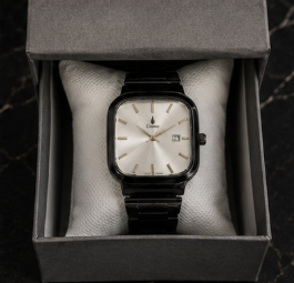 Vegax Cosmo Classic Square Men's Black Stainless Steel Watch