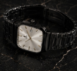 Vegax Cosmo Classic Square Men's Black Stainless Steel Watch