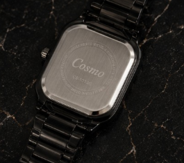 Vegax Cosmo Classic Square Men's Black Stainless Steel Watch