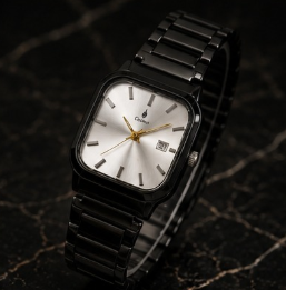 Vegax Cosmo Classic Square Women's Black Stainless Steel Watch
