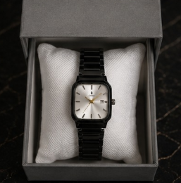 Vegax Cosmo Classic Square Women's Black Stainless Steel Watch
