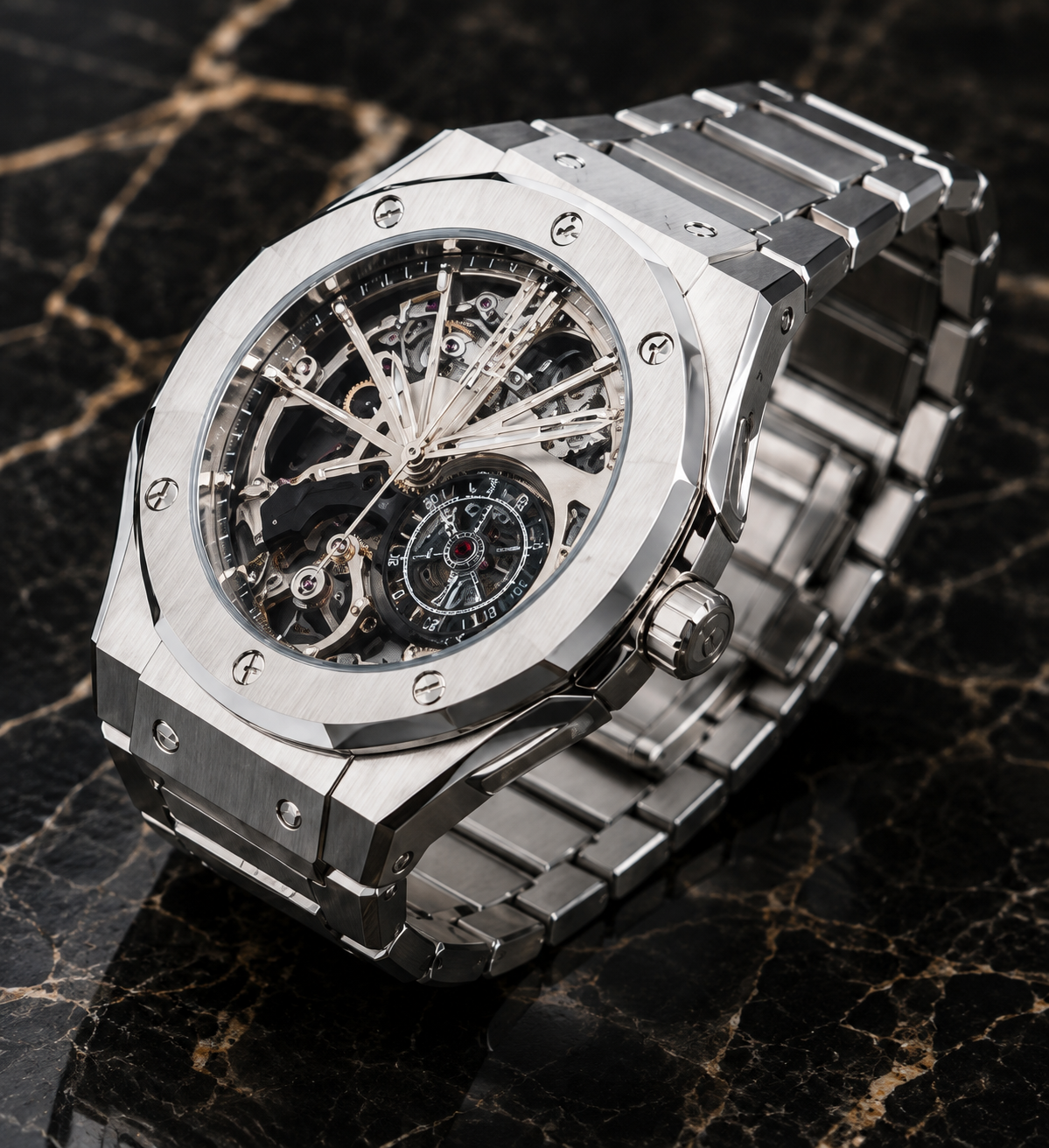 Vegax Hublot Classic Fusion Skeleton Tourbillon – Premium